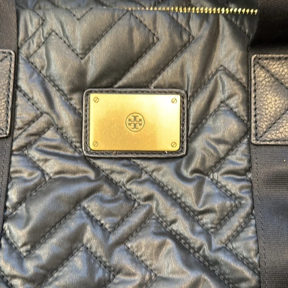 Tory Burch Tote Bag Jaden Black Quilted handbag